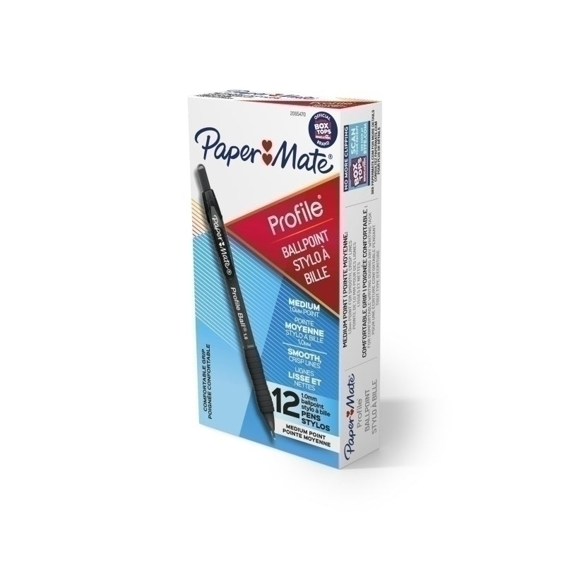 Paper Mate Profile BP 1.0mm Black Box of 12 - 2095470