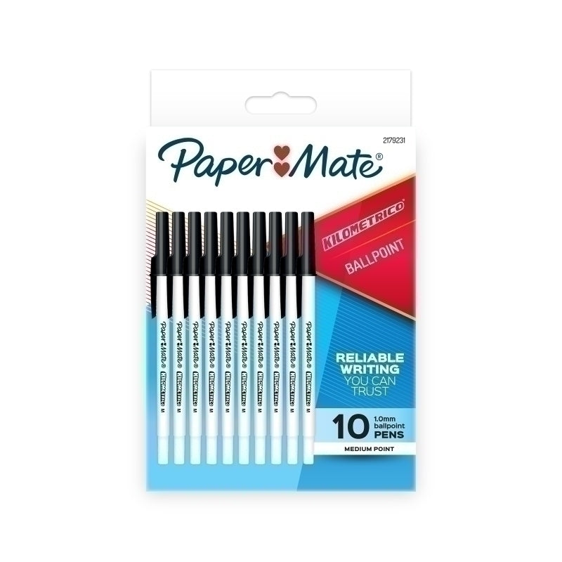 Paper Mate Kilometrico Black Pk10R Box12 - 2179231