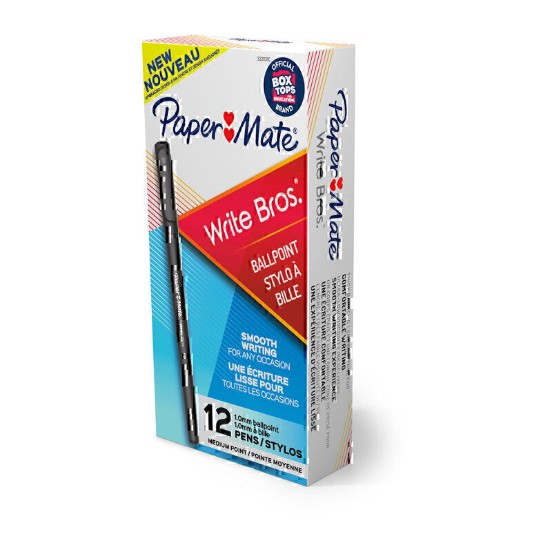 Paper Mate WriteBros 1.0mm BP Blu Pk12 - 3311131C
