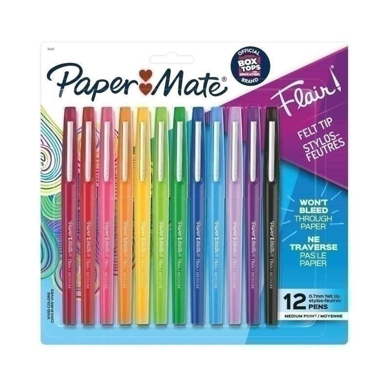 Paper Mate Flair FeltTip Ast Pk12 Box of 12 - 74423
