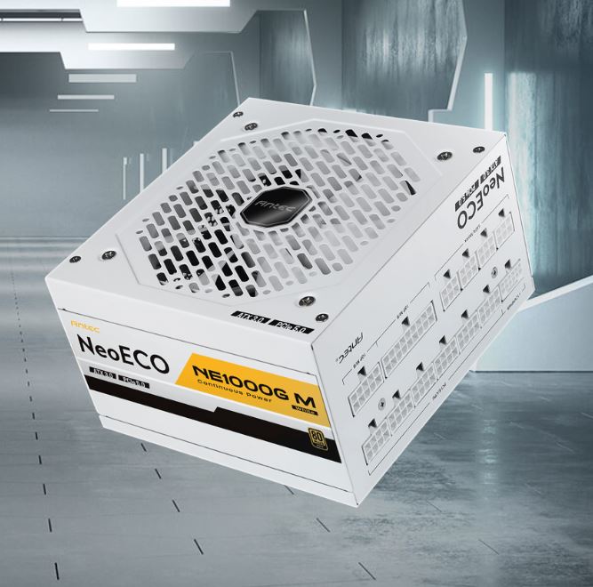 Antec NE 1000w 80+ Gold, Fully-Modular, ATX 3.0, PCIe 5.0, 120mm Silent Fan, Japanese Caps, ATX Power Supply, PSU, 10 Years Warranty NE1000G M WHITE ATX 3.0 AU