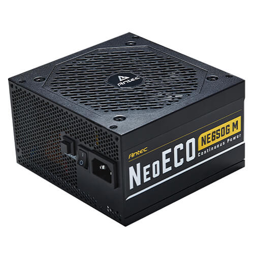 Antec NE 650w 80+ Gold, Fully-Modular, Zero RPM, LLC DC, 1x EPS 8PIN, 120mm Silent Fan, Japanese Caps, ATX Power Supply, PSU, 7 Years Warranty NE650G M AU