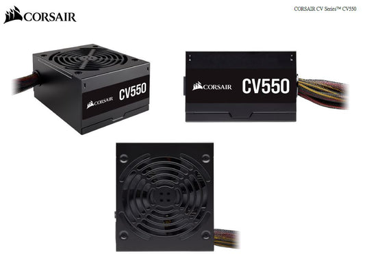 Corsair 550W CV Series CV550, 80 PLUS Bronze Certified, Up to 88% Efficiency, Compact 125mm design easy fit and airflow, ATX PSU > CV650 CP-9020210-AU