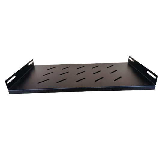 LDR Fixed 1U 275mm Deep Shelf Recommended for 19' 450/550mm Deep Cabinet - Black Metal Construction WB-CA-19-45