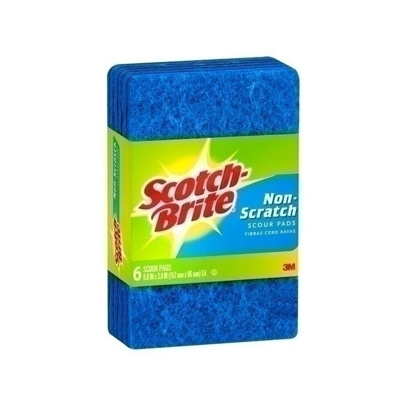 Scotch-Brite Blue Non-Scratch Scourer 6-Pack - Box of 5 - 7100208713