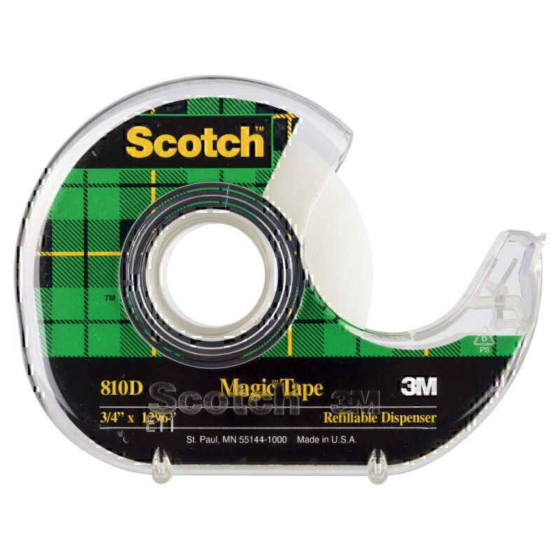Scotch Tape 810 Dispenser 19mmX33M Box of 6 - 7000029160