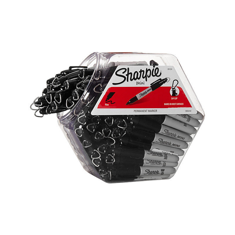 Sharpie Mini Fine Black Canister Pk72 - 35124