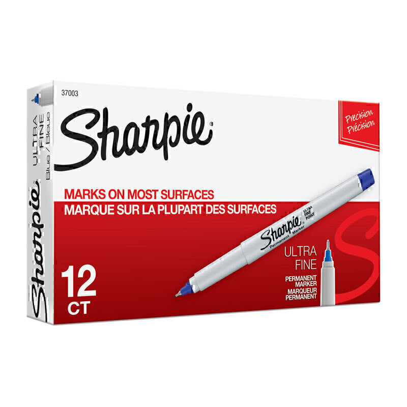 Sharpie Ultra FP Perm Mrkr Blu Pk12 - 37003