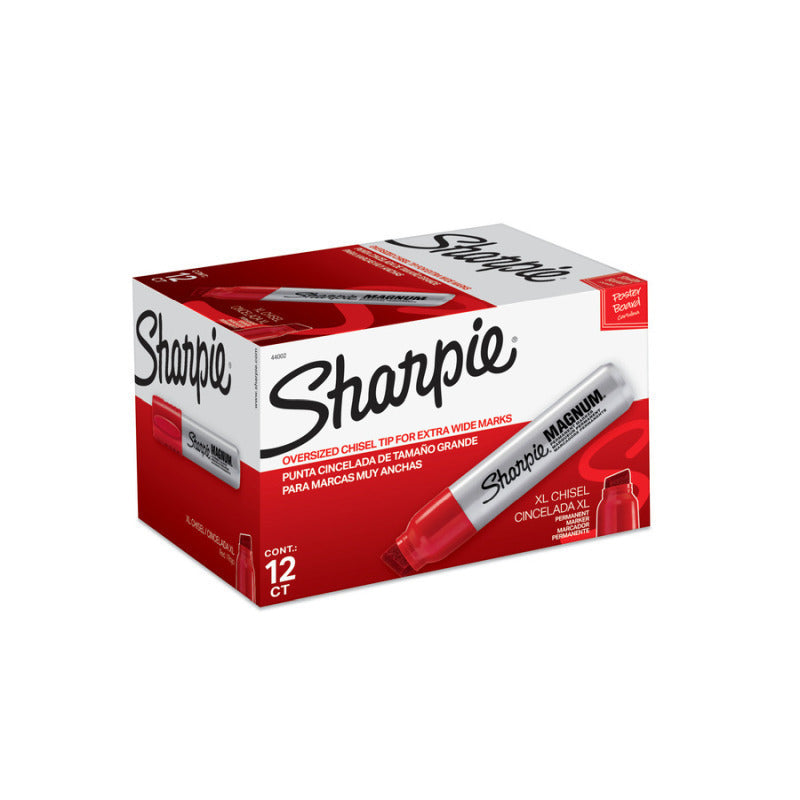 Sharpie Magnum PermMark 44 Red Pk12 - 44002