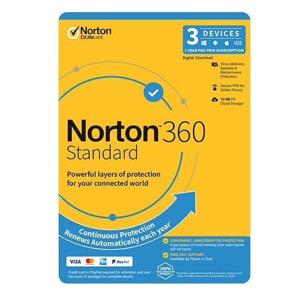 Norton 360 Standard 10GB AU 1 User 3 Device OEM 21432815