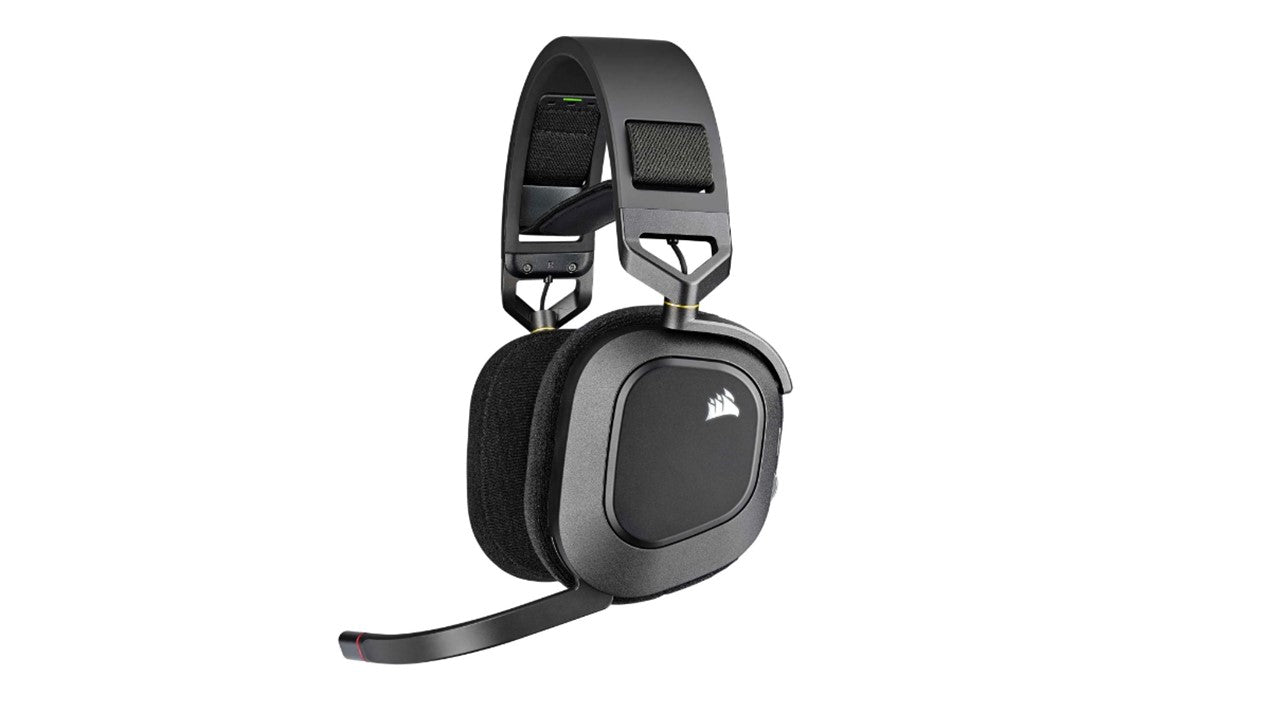 Corsair HS80 MAX WIRELESS Gaming Headset - Steel Gray, 50mm drivers, Dolby Atmost, 24-130h battery, RGB, multi-platform PC/PS/Switch/Mobile CA-9011295-AP