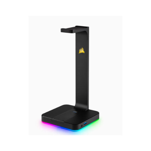 Corsair Gaming ST100 RGB - Headset Stand with 7.1 Surround Sound. Built in 3.5mm analog input. Dual USB 3.1 ports. Headphone CA-9011167-AP