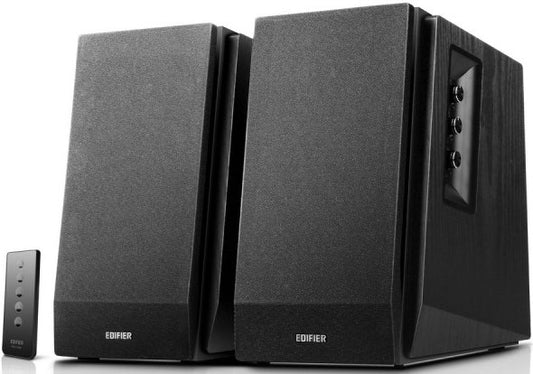 Edifier R1700BT Bluetooth Lifestyle Bookshelf Studio Speakers Black - BT/Dual 3.5mm AUX/Limited Distortion DSP/DRC/Classic Wood Finish R1700BT-BLACK