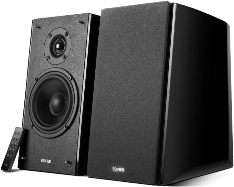Edifier R2000DB Powered Bluetooth Bookshelf Speakers 25mm Eagle Eye tweeters High-gloss piano design Dual RCA Input with Remote Easy Optical Input R2000DB