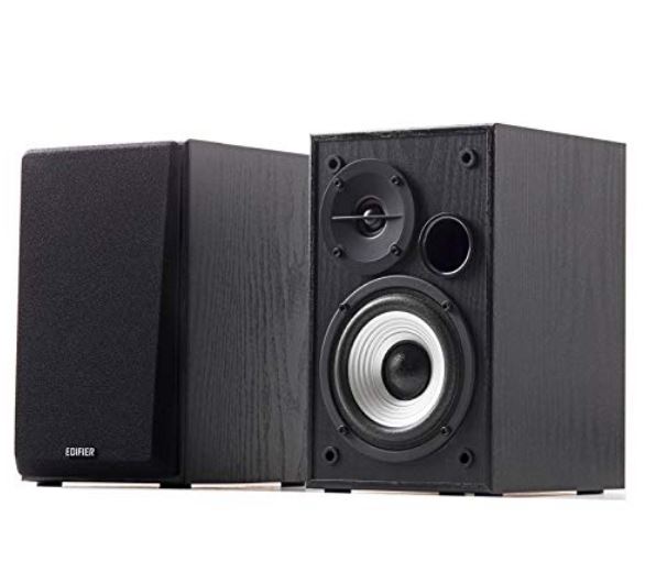 Edifier R980T Powered 2.0 Bookshelf Speakers - Studio-Quality Sound with Dual RCA Input Suitable for Desktops, Laptops, TV, Record Players R980T-BLACK