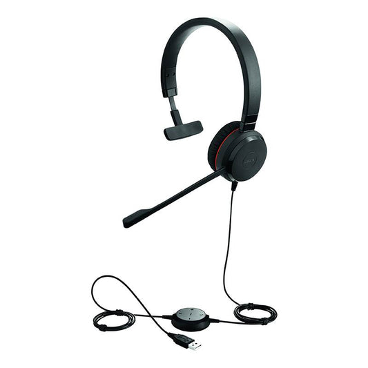 Jabra Evolve 20 UC Mono SE Professional Headset, Active Noise-cancelling, HD Voice Quality, Jabra Software Compatible, 2ys Warranty 4993-829-409