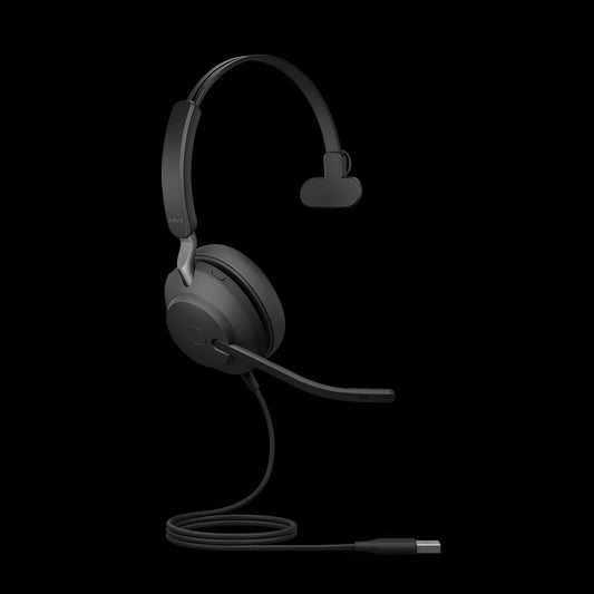 Jabra Evolve2 40 SE Wired USB-A UC Mono Headset, 360 Busy Light, Noise Isolationg Ear Cushions, 2Yr Warranty 24189-889-999