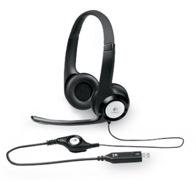 Logitech H390 USB Headset Adjustable, USB, 2 Years Noise Cancelling Micophone Headphones In-line Audio Controls 981-000485