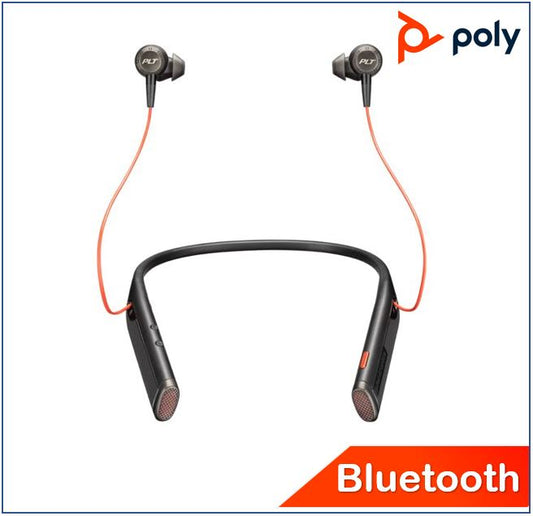 Plantronics/Poly Voyager B6200 UC headset, Bluetooth, ANC, Vibration signals calls/alerts, Premium Hi-fi stereo, SoundGuard, upto 16 hrs listen, 9 hrs 208748-101