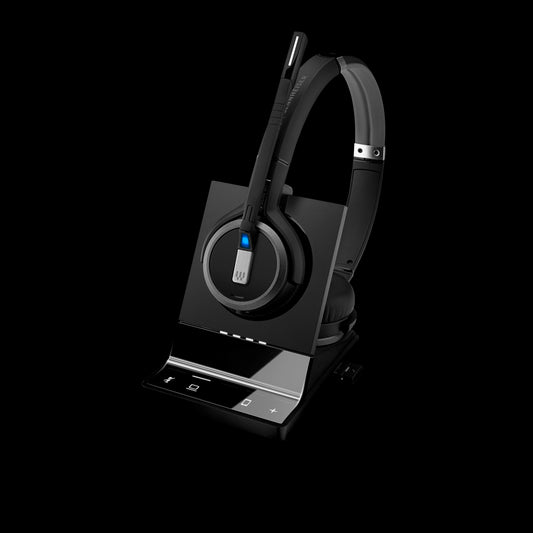 EPOS | Sennheiser Impact SDW 5064 DECT Wireless Office Binaural headset w/ base station, for PC & Mobile, with BTD 800 dongle 1000618