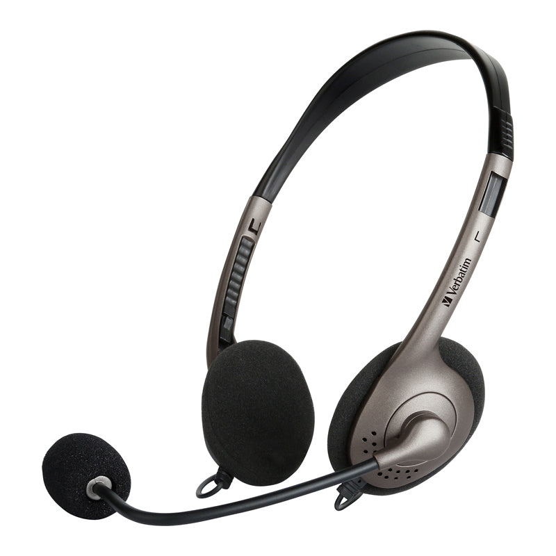 Verbatim Multimedia Headset with Boom Mic Headphone Volume