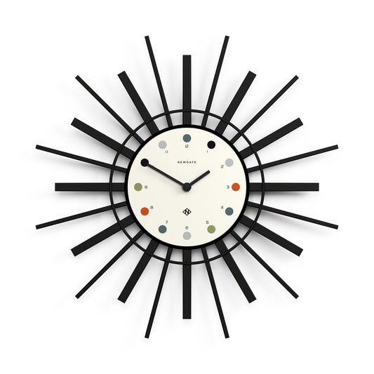 Newgate Stingray Wall Clock Black - White Dial NGSTING325K