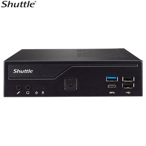 Shuttle DH610 Slim Mini PC 1L Barebone-Intel 12th/13th Gen, 2xDDR4, 2.5' HDD/SSD bay, 2xLAN (1G & 2.5G), 2xRS232(RS422/485), HDMI, 2xDP, 120W, Vesa M DH610