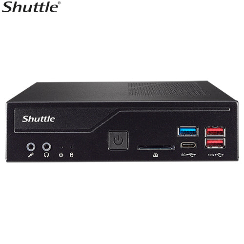 Shuttle DH670 Slim Mini PC 1L Barebone-Support Intel 12th Gen, 2x DDR4, 2.5' HDD/SSD bay, 2xLAN, 2x RS232(RS422/485), 2xHDMI, 2xDP, 120W DH670