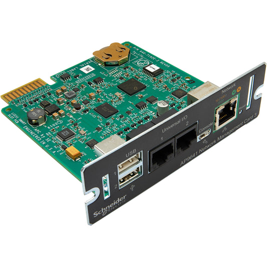 APC Network Management Card 3 With Environmental Monitoring, Suitable For Smart-UPS with a SmartSlot or SUM, SURTA, SURTD, SMT, SMX & SRT Series AP9641