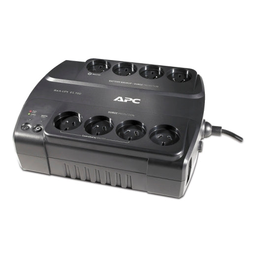 APC Back-UPS 700VA/405W Power-Saving UPS, Desk Top, 230V/10A Input, 8x Aus Outlets, Lead Acid Battery, User Replaceable Battery BE700G-AZ