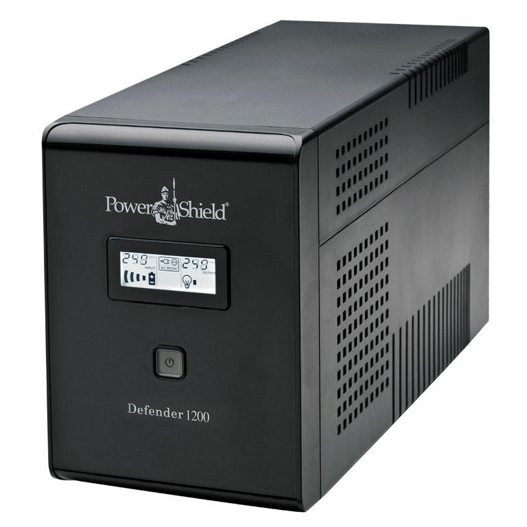 PowerShield Defender 1200VA/720W UPS, AVR, LCD display, 6 AUS sockets, user-replaceable batteries, 2-year warranty PSD1200