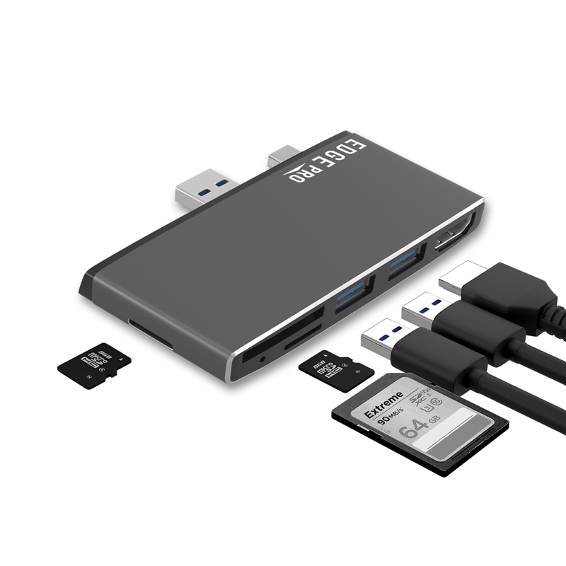 mbeat Edge Pro P78 Multifunction Hub for Microsoft Surface Pro Gen 5 & Gen 6 USB3.0 port x2 HDMI port x1 USB 3.0 SD reader x1 MB-EGE-P78GRY