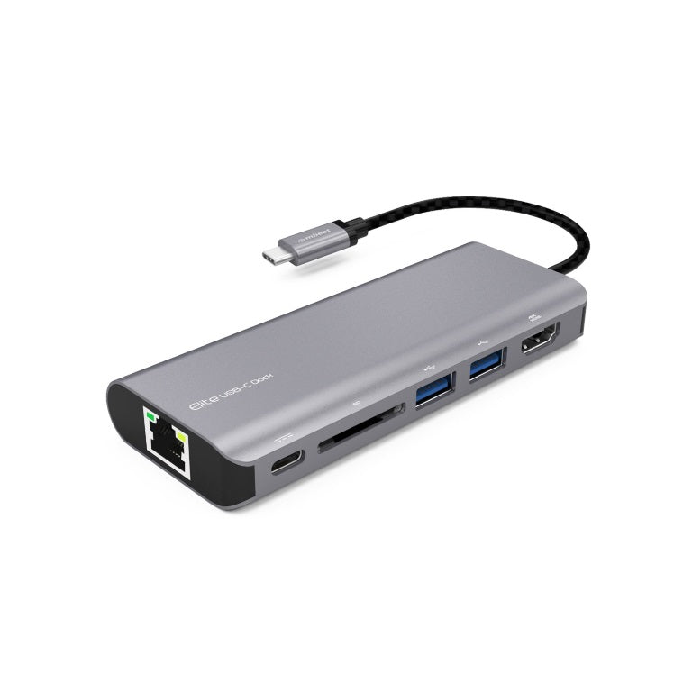 mbeat Elite USB Type-C Multifunction Dock - USB-C/4k HDMI/LAN/Card Reader/Aluminum Casing/Compatible with MAC/Desktop PC Notebook Laptop Devices MB-UCD-01