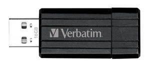 Verbatim Store'n'Go Pinstripe USB 2.0 Drive 16GB, Slim Retractable Design, 2 Years Limited Warranty (Black) 49063