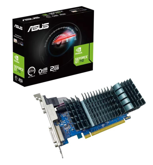 ASUS nVidia GeForce GT710-SL-2GD3-BRK-EVO 2GB DDR3 EVO Low-profile Graphics Card For Silent HTPC Build GT710-SL-2GD3-BRK-EVO