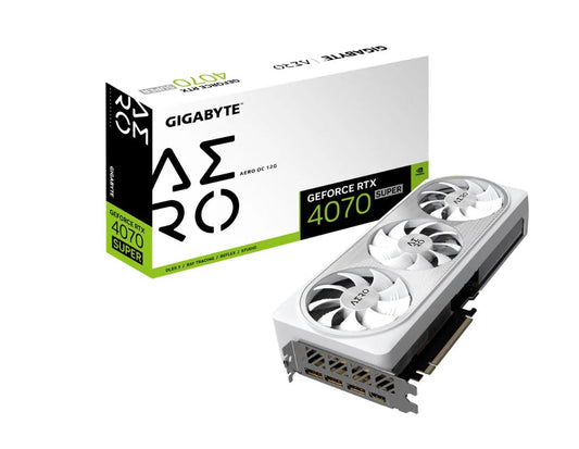 Gigabyte nVidia GeForce RTX 4070 Super AERO OC 12GD GDDR6X Video Card, PCI-E 4.0, 7168 CUDA Cores, RGB Fusion 3x DP 1.4a, 1x HDMI 2.1a GV-N407SAERO OC-12GD