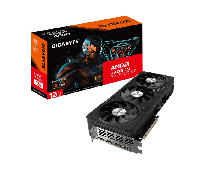 Gigabyte AMD Radeon RX 7700 XT GAMING OC 12G, 18 Gbps, GDDR6, 192 bit, PCI-E 4.0, 8 Pin*2, DisplayPort 2.1 *2 HDMI 2.1 *2 GV-R77XTGAMING OC-12GD