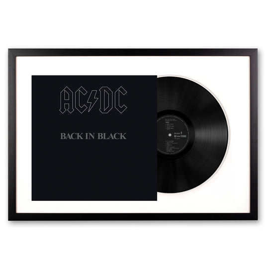 Framed AC/DC Back in Black Vinyl Album Art SM-5107651-FD