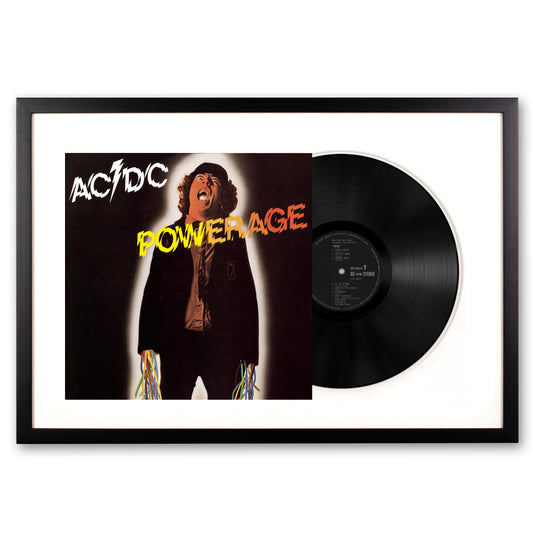 Framed AC/DC Powerage Vinyl Album Art SM-5107621-FD