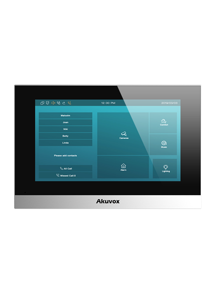 Akuvox 2-WIRE SIP INDOOR UNIT WITH WI-FI IN SILVER LINUX VERSION 00559P11--