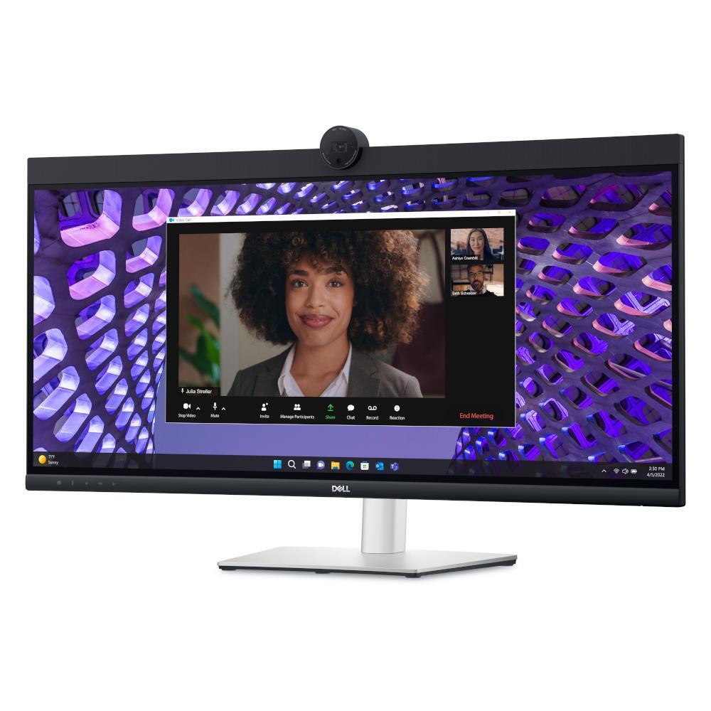 Dell P3424WEB 34" WQHD Curved LED, 21:9, HDMI, DP, USBC, USBx4, H/Adjust, Spks, Webcam P3424WEB
