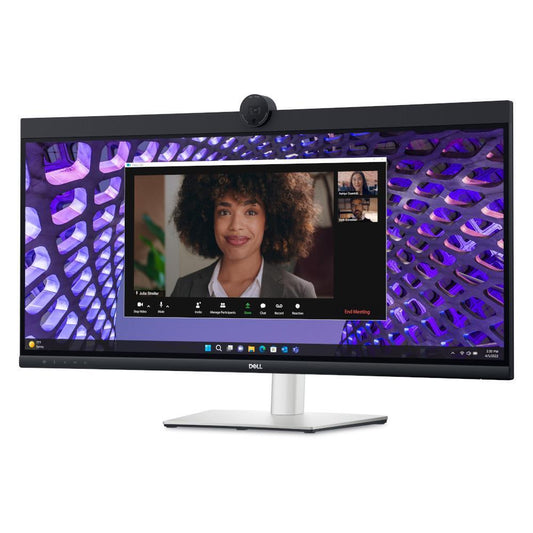 Dell P3424WEB 34" WQHD Curved LED, 21:9, HDMI, DP, USBC, USBx4, H/Adjust, Spks, Webcam P3424WEB