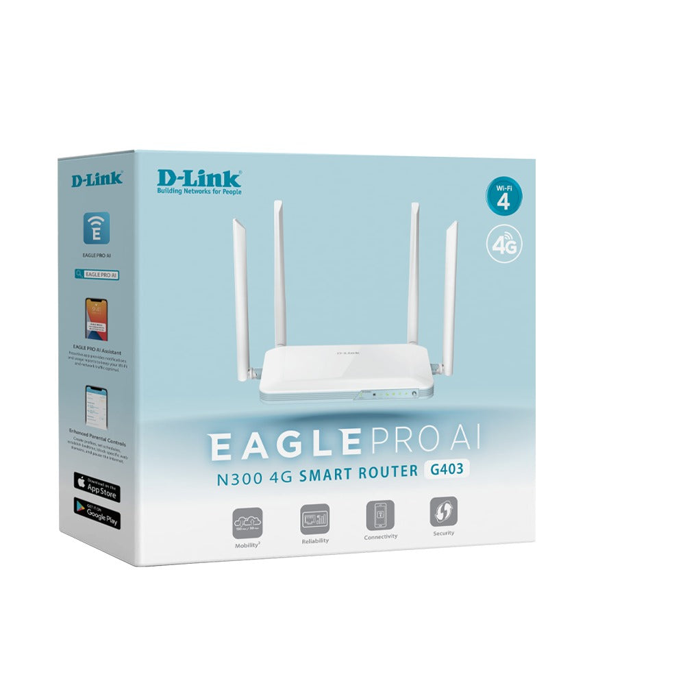 D-Link G403 EAGLE PRO AI N300 4G Smart Router G403 – VTech Industries