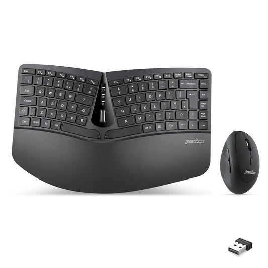 Perixx PERIDUO-606 Wireless 3-in-1 Combo with Ergonomic Mini Keyboard, Vertical Mouse & Numeric Keypa  PERIDUO-606