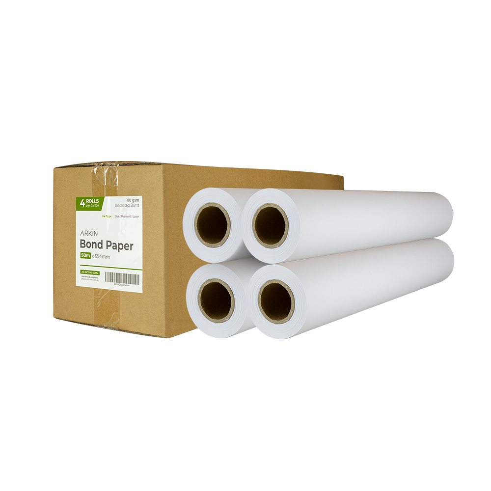 Arkin BOND PAPER 80GSM - 594MM X 50M 4 ROLLS/CTN 179134