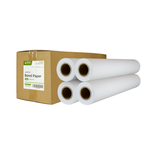 Arkin BOND PAPER 80GSM - 594MM X 50M 4 ROLLS/CTN 179134