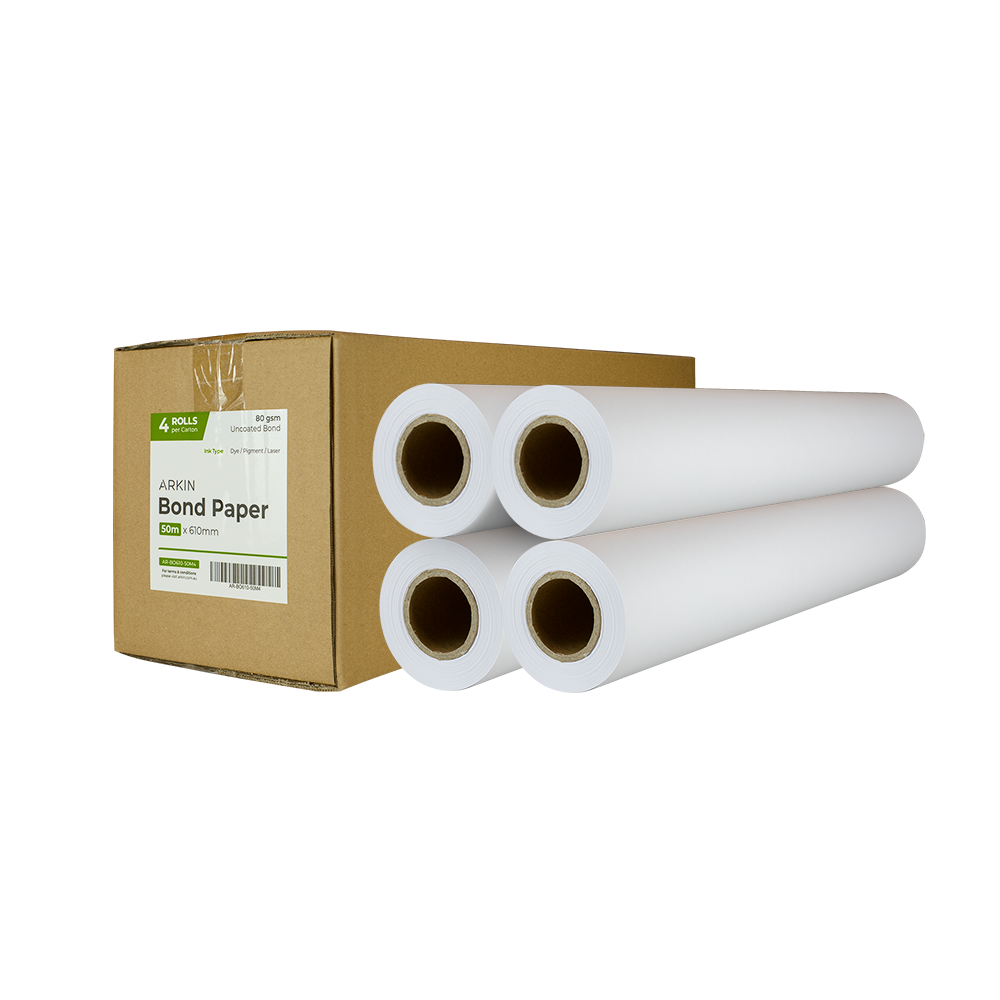 Arkin BOND PAPER 80GSM - 610MM X 50M 4 ROLLS/CTN 179135