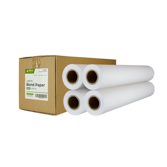 Arkin BOND PAPER 80GSM - 610MM X 50M 4 ROLLS/CTN 179135