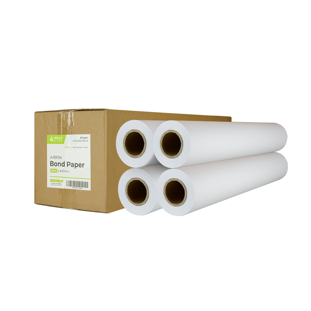 Arkin BOND PAPER 80GSM - 841MM X 50M 4 ROLLS/CTN 179137