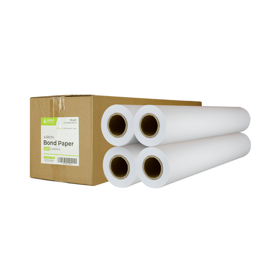 Arkin BOND PAPER 80GSM - 841MM X 50M 4 ROLLS/CTN 179137